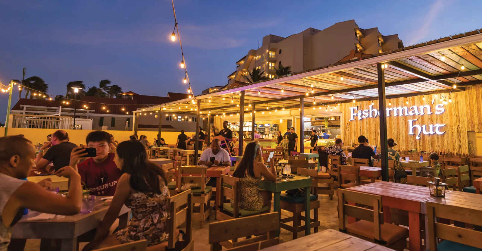 Fisherman's Huts venue in Aruba