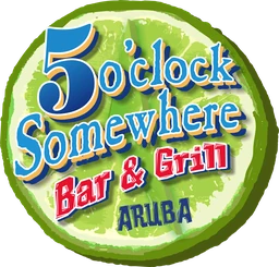 It's 5 o'Clock Somewhere logo, Aruba